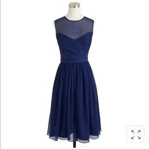 J Crew Clara Bridesmaid Dress in Silk Chiffon